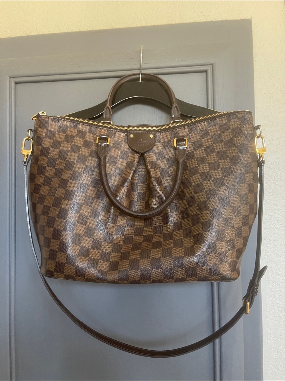 Louis Vuitton Brown Damier Ebene Shoulder Tote